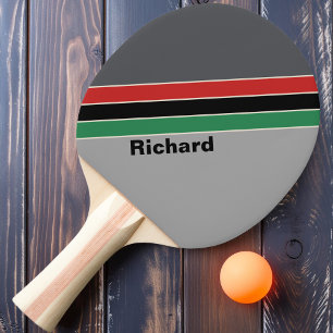 Vintage VHS Striping with Name Ping Pong Paddle