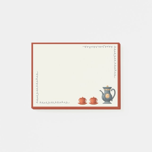 Vintage Vibe Tea Set Post-it Notes (Front)