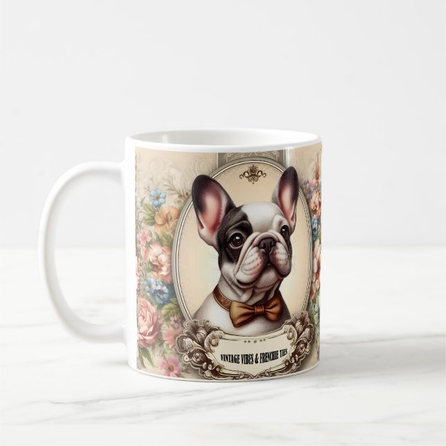 Vintage Vibes & Frenchie Ties Coffee Mug (Left)