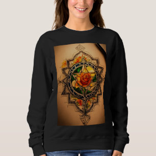 vintage vibes hand made art sweatshirt