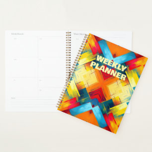 Vintage Vibes In Colors: Stylish Geometric Forms Planner