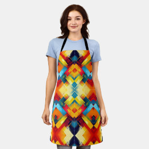 Vintage Vibes In Colours: Stylish Geometric Forms Apron