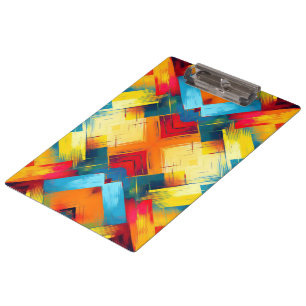 Vintage Vibes In Colours: Stylish Geometric Forms Clipboard