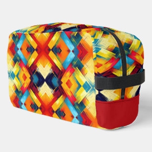 Vintage Vibes In Colours: Stylish Geometric Forms Dopp Kit