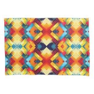 Vintage Vibes In Colours: Stylish Geometric Forms Pillowcase