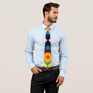 Vintage Vibes In Colours: Stylish Geometric Forms Tie
