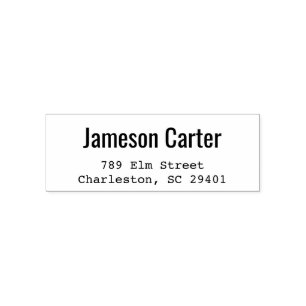 Vintage Vibes Return Address and Name Self-inking Stamp