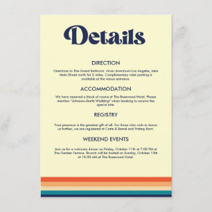 Vintage Vibes Wedding Enclosure Card