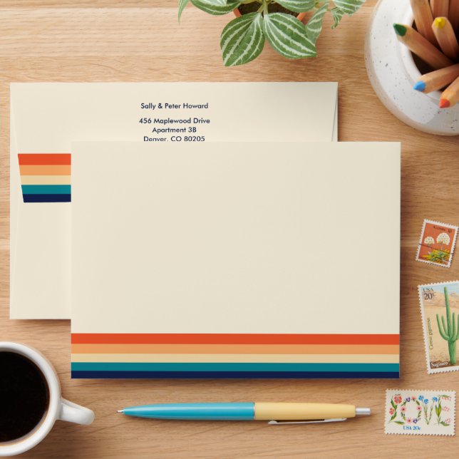 Vintage Vibes  Wedding Invitation Envelope (Desk)