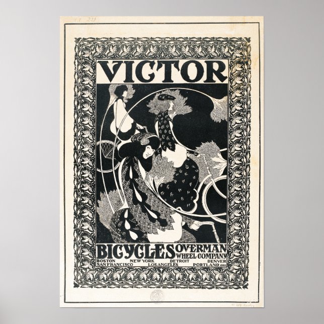 Vintage Victor Bicycles Advertisement Poster (Front)