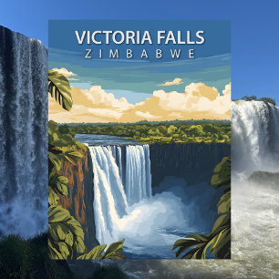 Vintage Victoria Falls Zimbabwe Travel Postcard