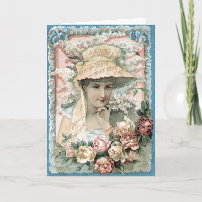 Vintage Victorian Ad Lady Everyday Card (Front)