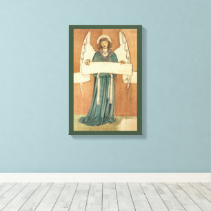 Vintage Victorian Angel by William Morris Canvas Print