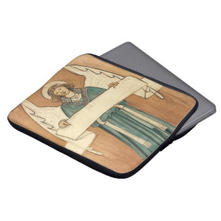 Vintage Victorian Angel by William Morris Laptop Sleeve