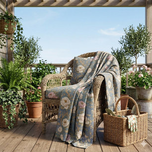 Vintage Victorian Art Botanical Garden Upholstery Fabric