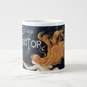 Vintage Victorian Art Nouveau, Gladiator Cycles Large Coffee Mug