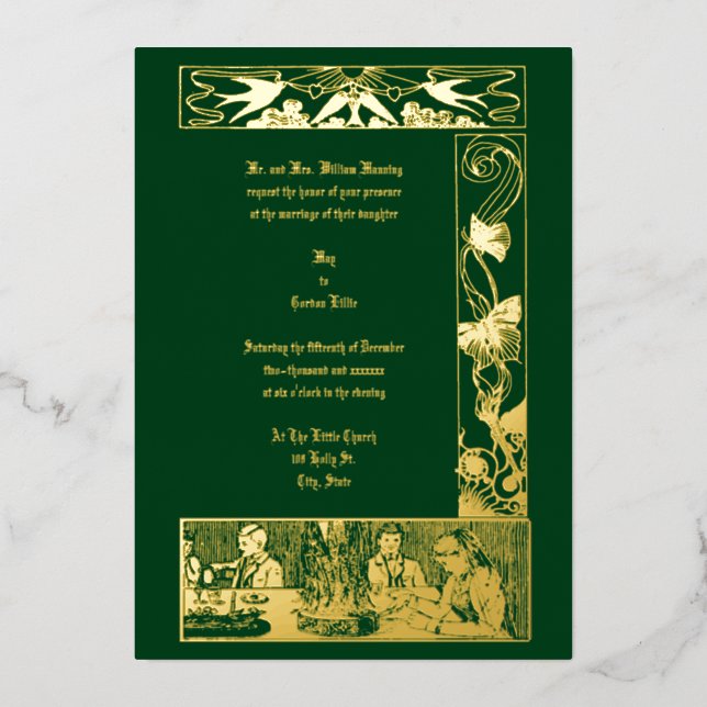 Vintage Victorian Art Nouveau Wedding (Front)