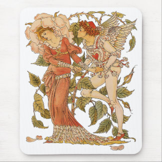Vintage Victorian Art, Rose by Walter Crane Mouse Pad