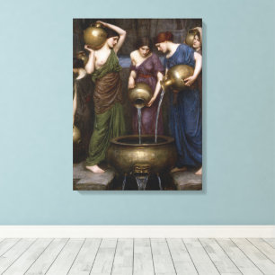 Vintage Victorian Art, The Danaides by Waterhouse Canvas Print