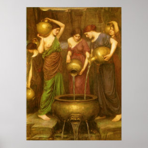 Vintage Victorian Art, The Danaides by Waterhouse Poster