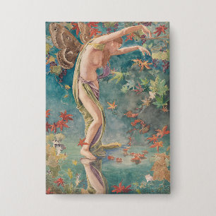 Vintage Victorian Autumn Scattering Leaves
