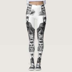 Vintage victorian bat woman leggings