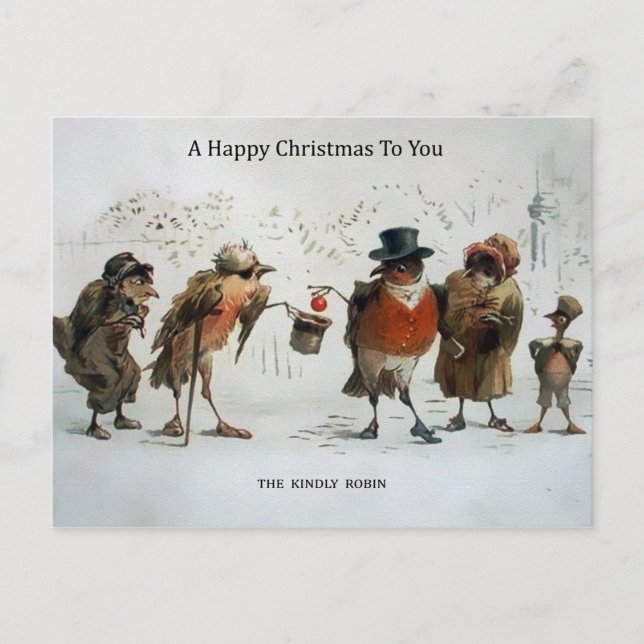 Vintage Victorian Birds Postcard (Front)