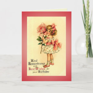 Vintage Victorian Birthday Day Card