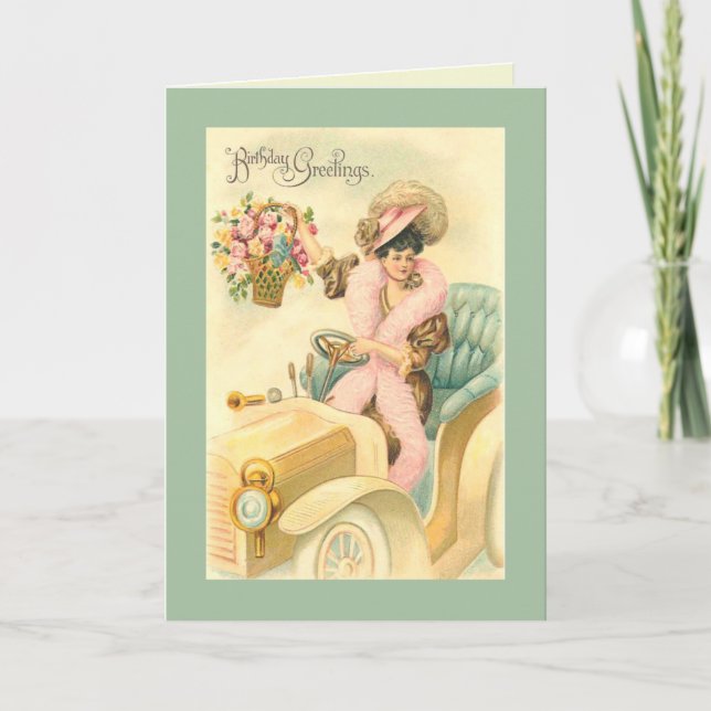 Vintage Victorian Birthday Day Card (Front)