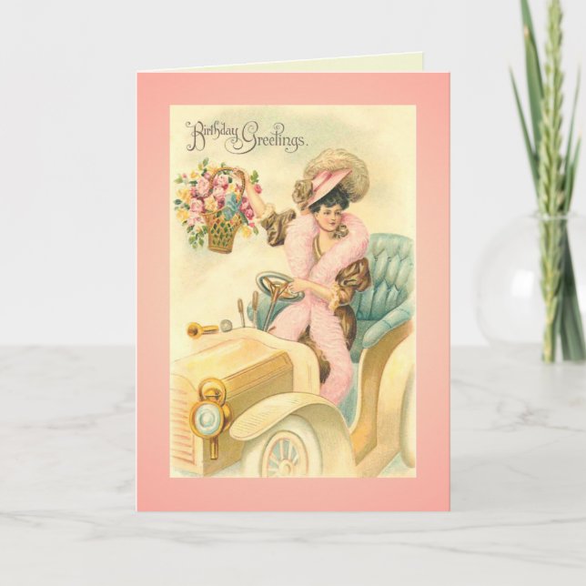Vintage Victorian Birthday Day Card (Front)