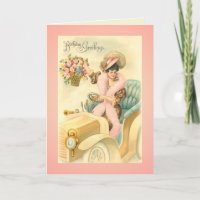 Vintage Victorian Birthday Day Card