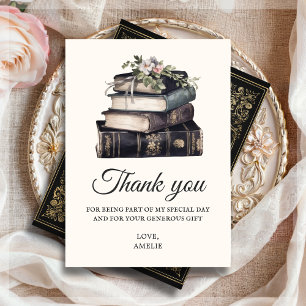Vintage Victorian Book Birthday Thank You Card