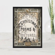 Vintage Victorian Book Cover Christmas Card