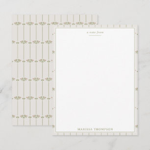 Vintage Victorian Botanical LinesTraditional Card