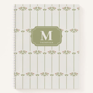 Vintage Victorian Botanical Traditional Lines Notebook