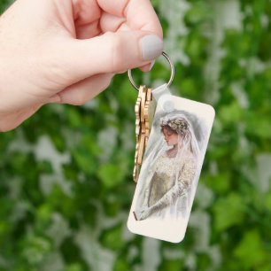 Vintage Victorian Bride with Bible Harrison Fisher Key Ring