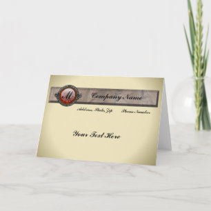 Vintage Victorian Brooch Monogram Note Card