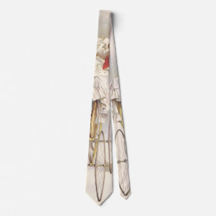 Vintage Victorian Children, Child and Baby in Pram Tie