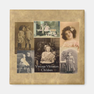 Vintage Victorian Children Collage Fridge Magnet