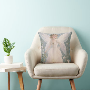 Vintage Victorian Christmas Angel Cushion