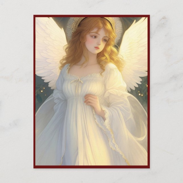 Vintage Victorian Christmas Angel Postcard (Front)