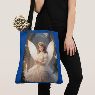 Vintage Victorian Christmas Angel Tote Bag