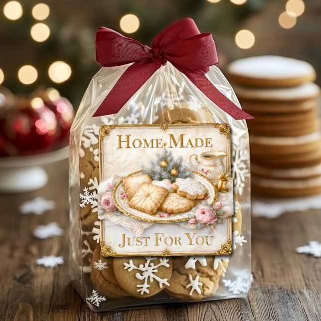 VIntage Victorian Christmas Cookie  Square Sticker (Creator Uploaded)