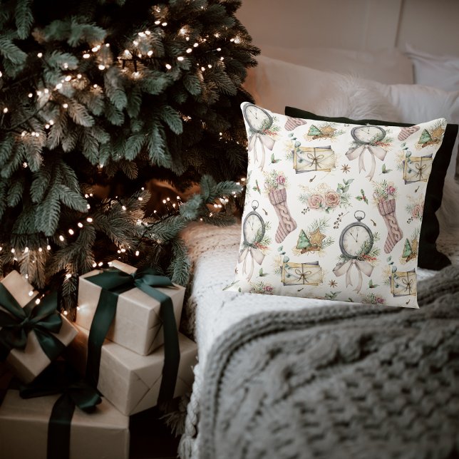 Vintage Victorian Christmas Holiday Cushion (Creator Uploaded)