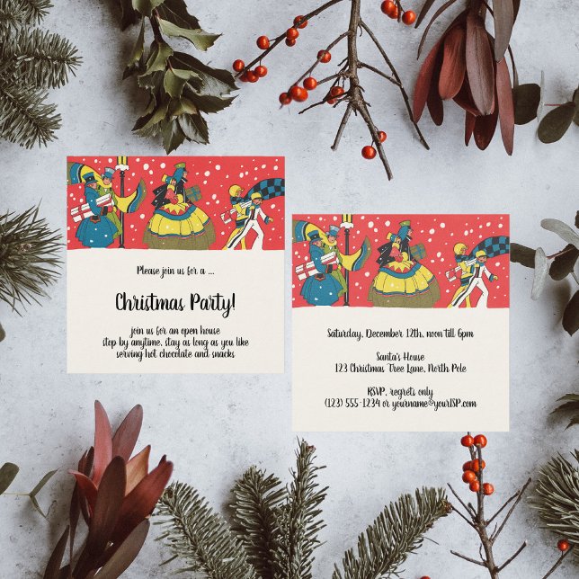 Vintage Victorian Christmas Party Invitation (Creator Uploaded)