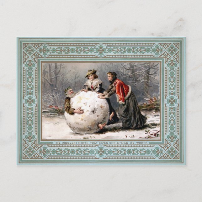Vintage Victorian Christmas Postcard (Front)