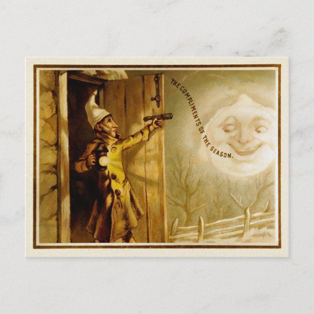 Vintage Victorian Christmas Postcard (Front)