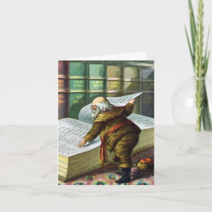 Vintage Victorian Christmas, Santa Claus Thank You Card