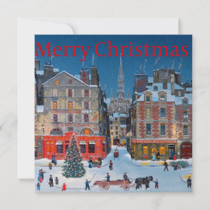 Vintage Victorian Christmas Village   Card