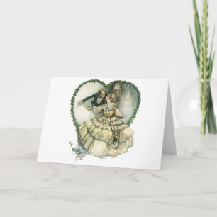 Vintage Victorian Christmas Wedding Holiday Card